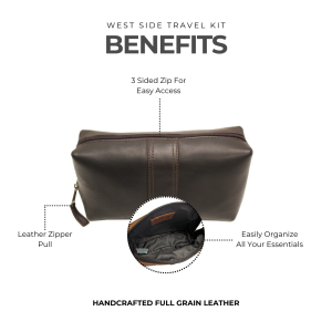 Alternative view of West Side Leather Travel Kit